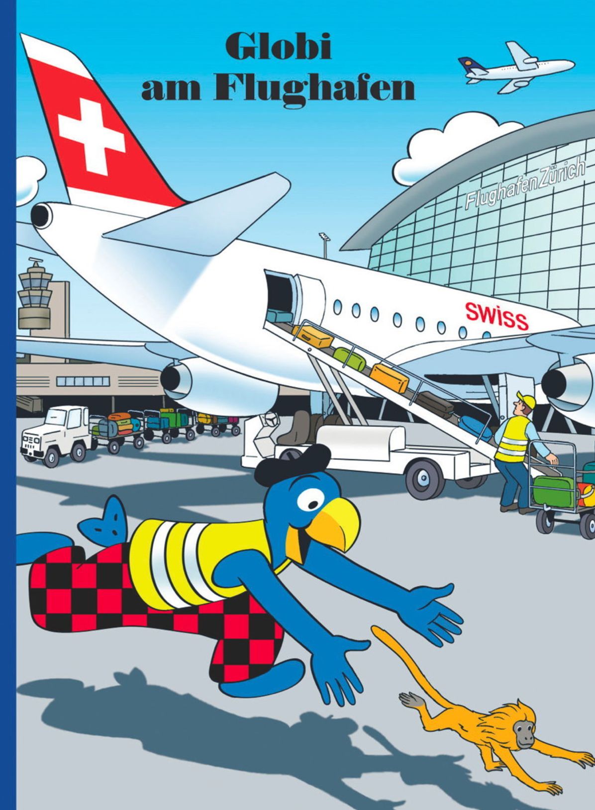 Globi am Flughafen