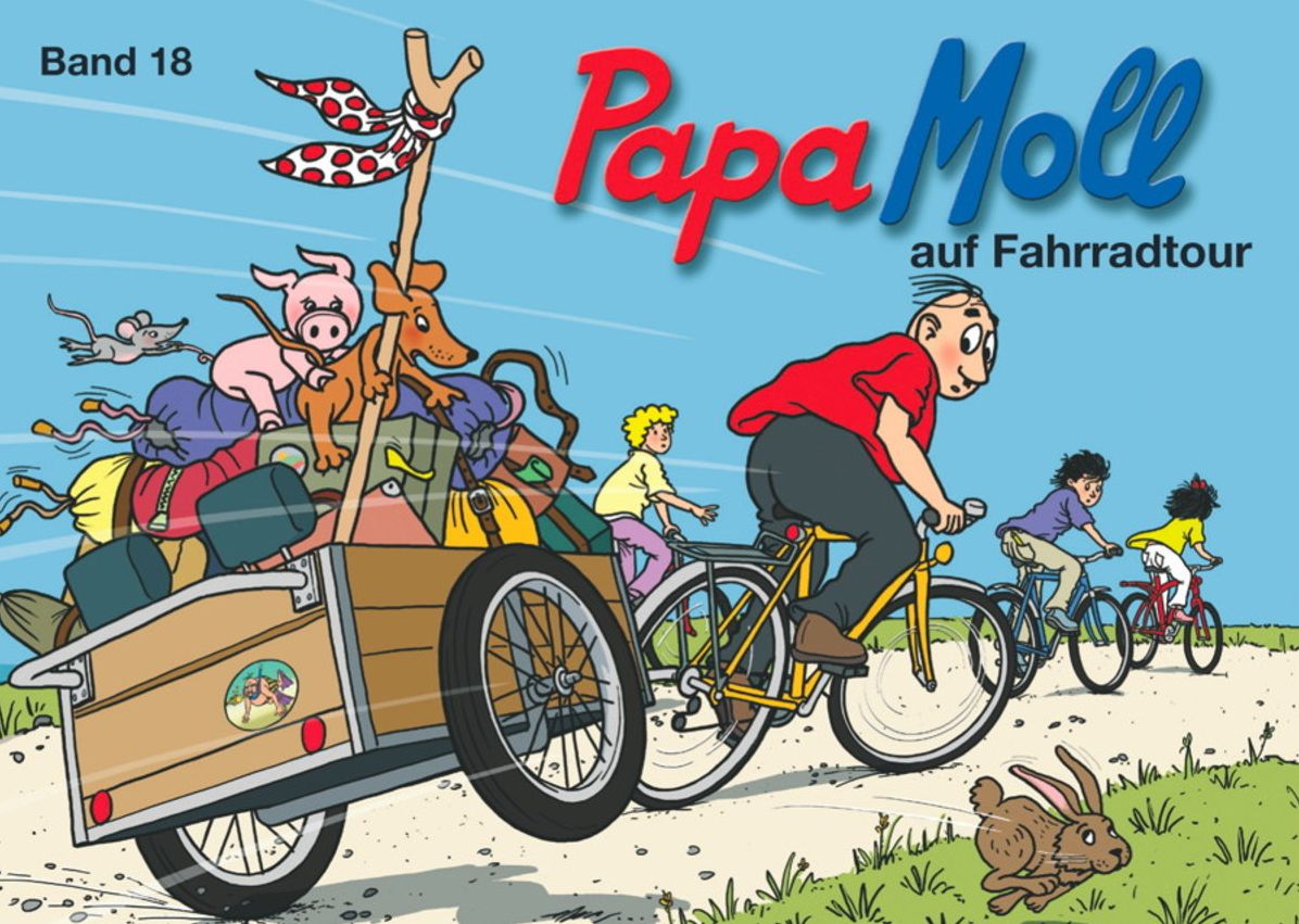 Papa Moll auf Fahrradtour