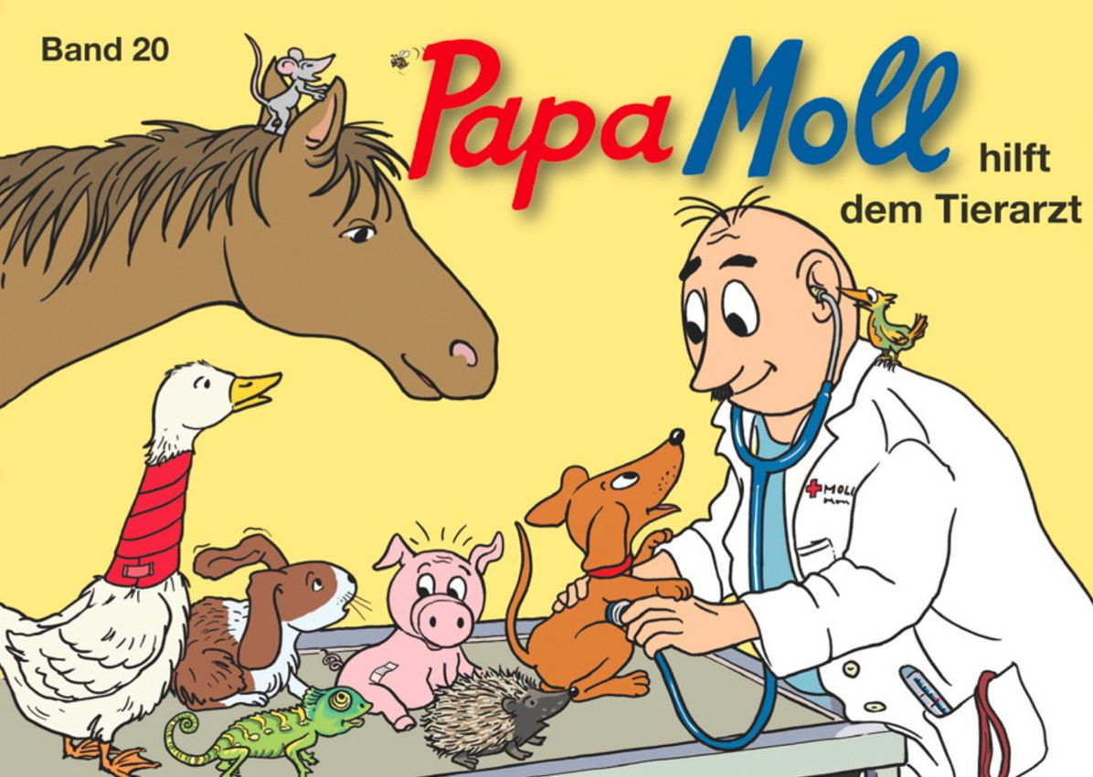 Papa Moll hilft dem Tierarzt