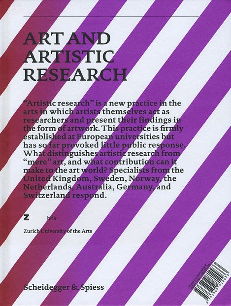 Art and Artistic Research/Kunst Un Kunstlerische Forschung
