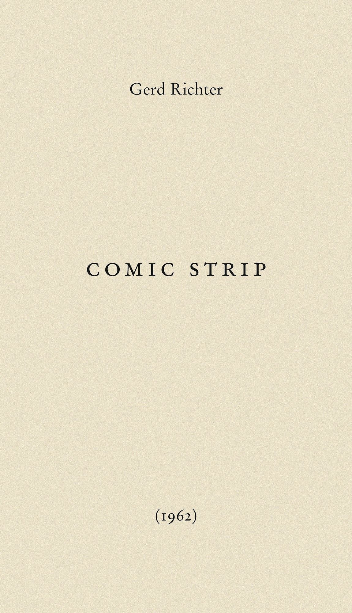 Gerd Richter: Comic Strip: (1962)