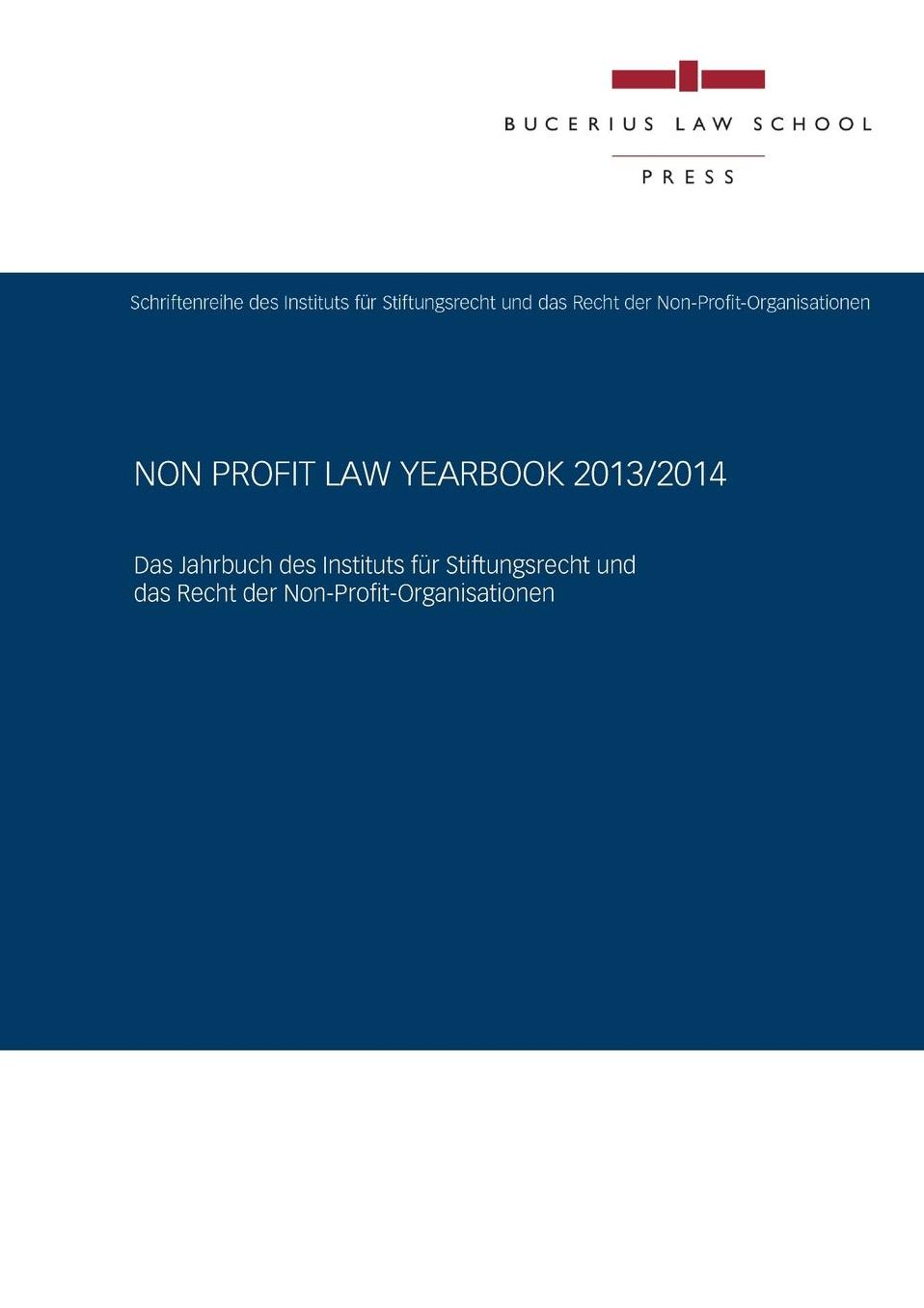 Non Profit Law Yearbook 2013/2014