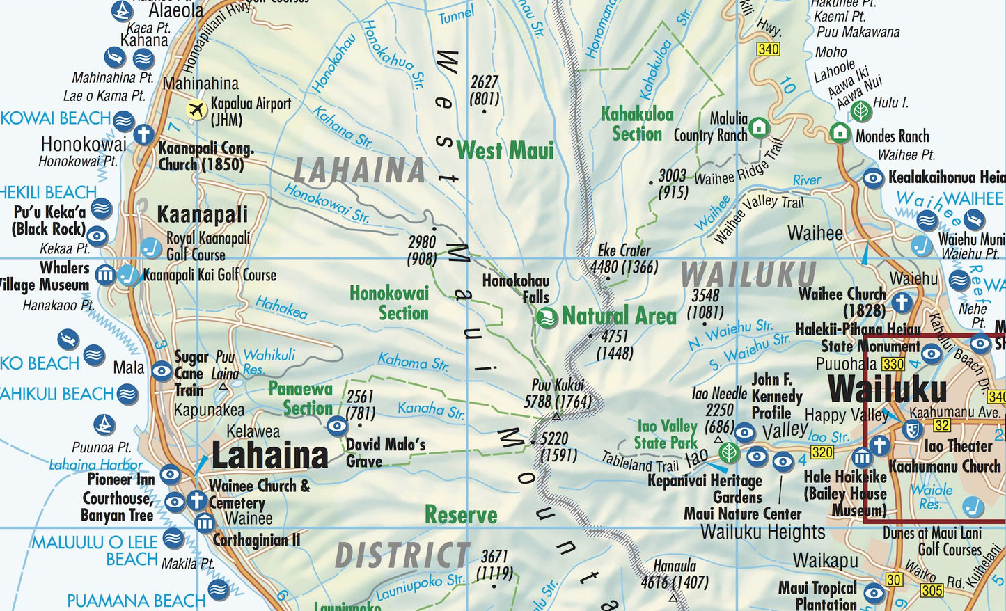 Hawaiian Islands, Hawaii Map