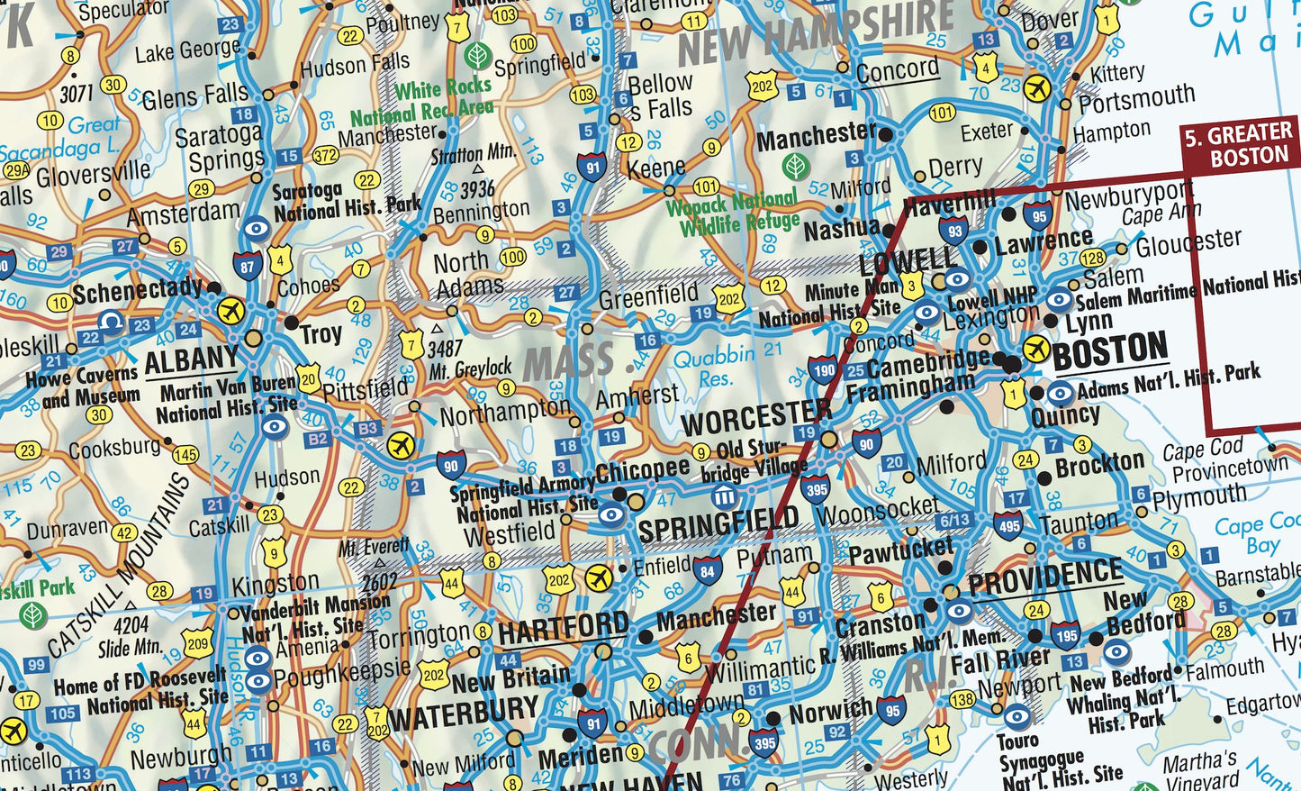 Eastern/Great Lakes USA Map
