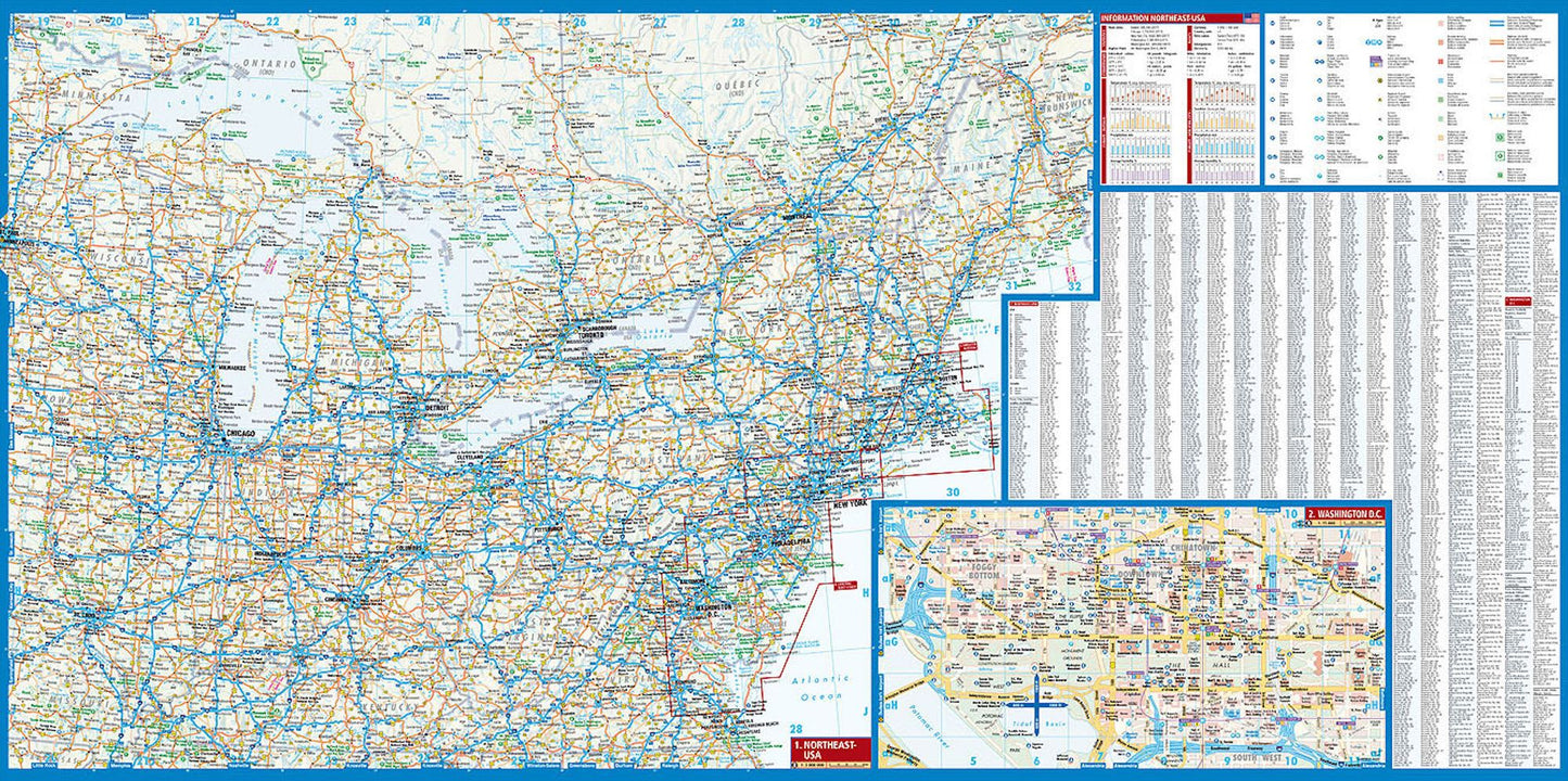 Eastern/Great Lakes USA Map