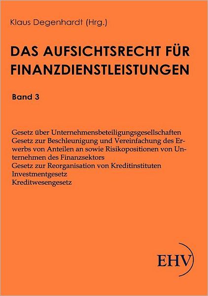 Aufsichtsrecht ber Finanzdienstleistungen