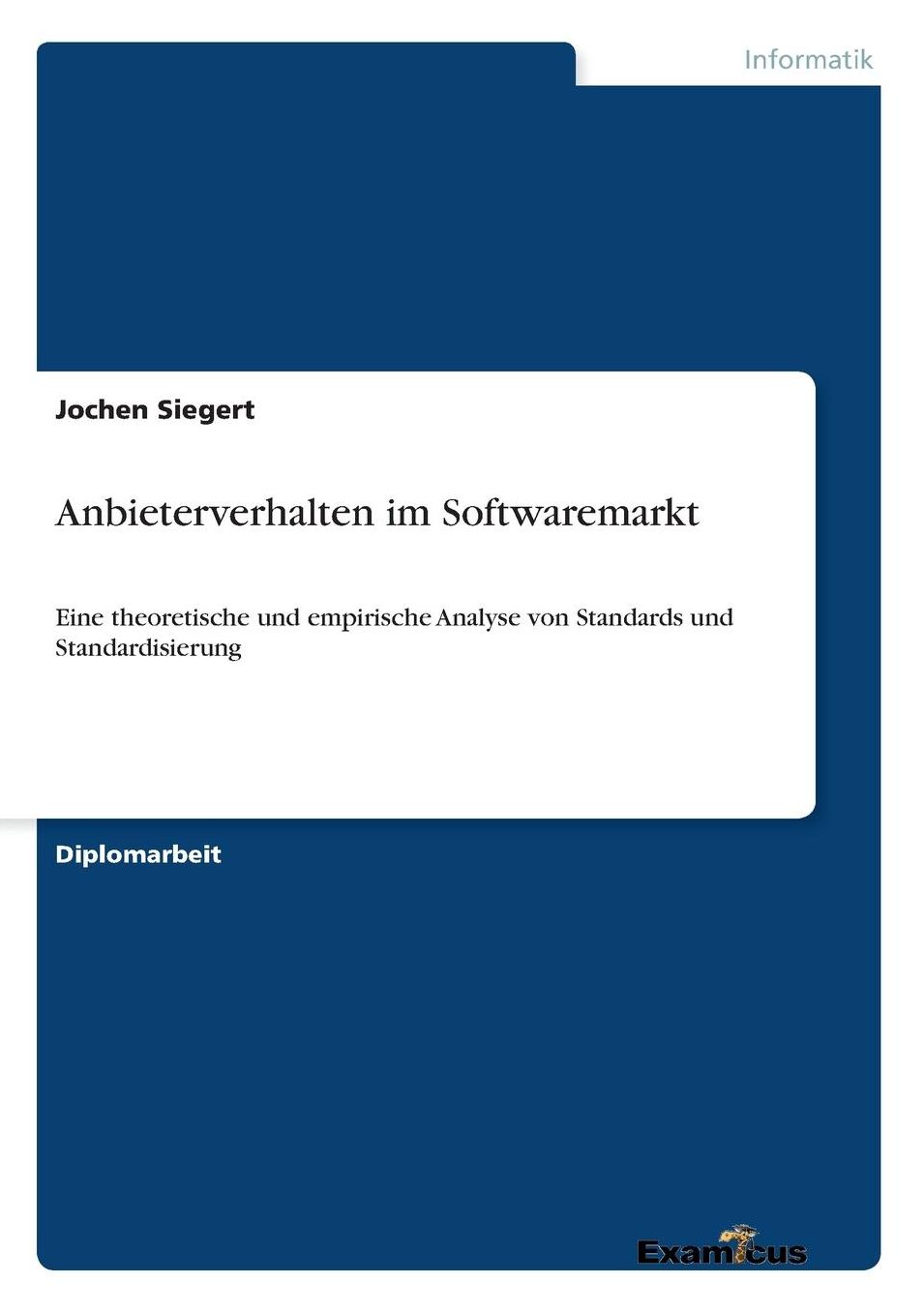 Anbieterverhalten im Softwaremarkt