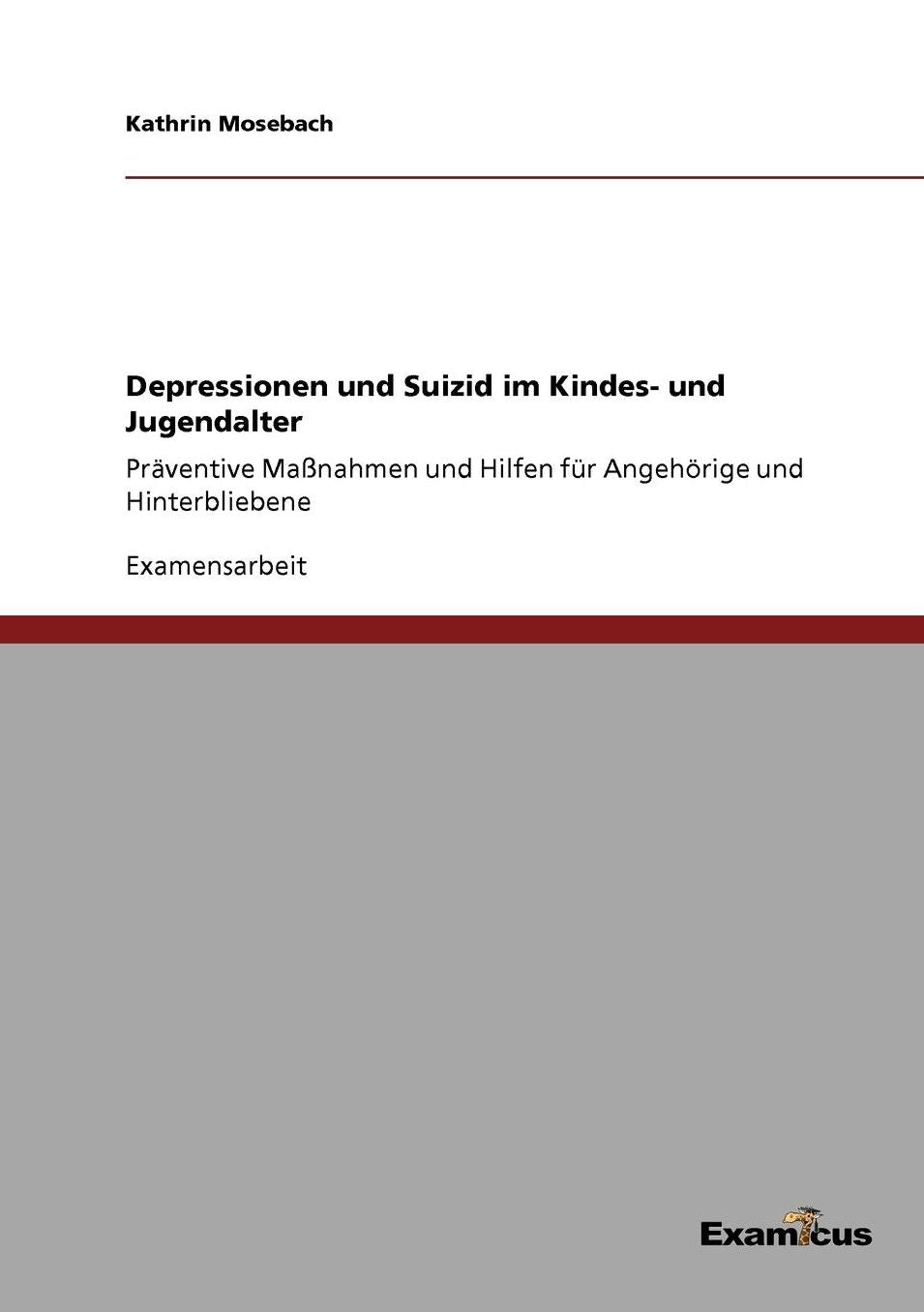 Depressionen und Suizid im Kindes- und Jugendalter