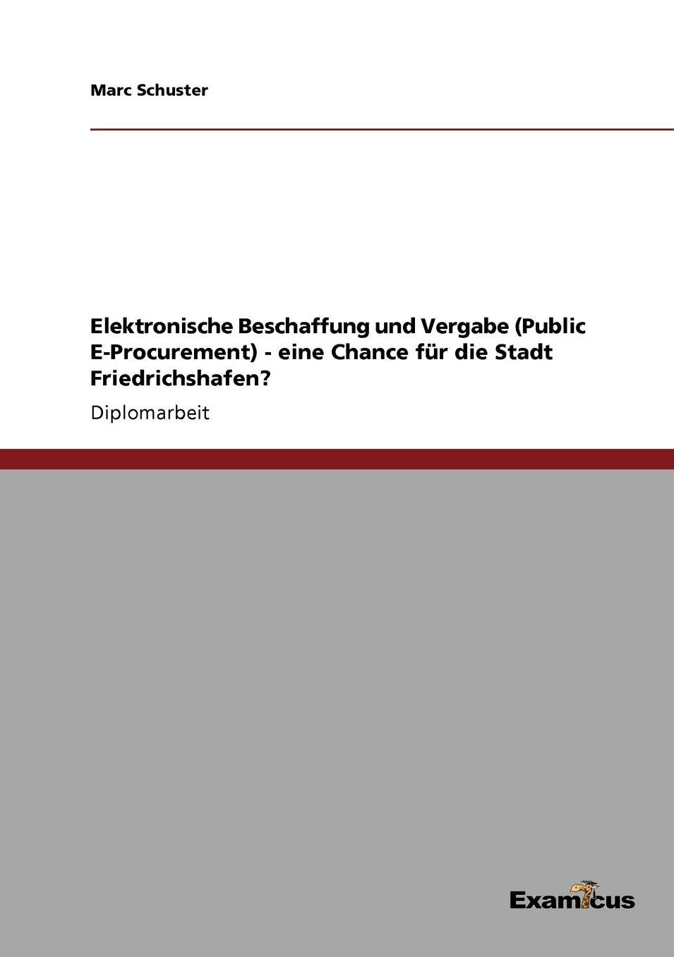 Elektronische Beschaffung und Vergabe (Public E-Procurement) - eine Chance für die Stadt Friedrichshafen?