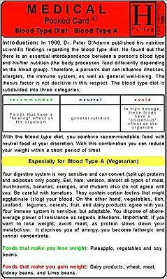 Blood Type Diet, Blood Type A