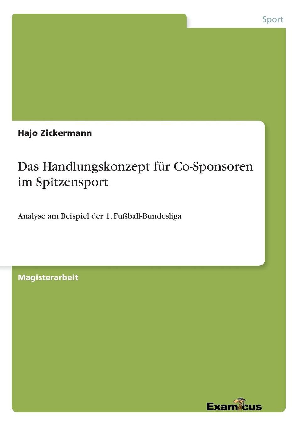 Das Handlungskonzept für Co-Sponsoren im Spitzensport