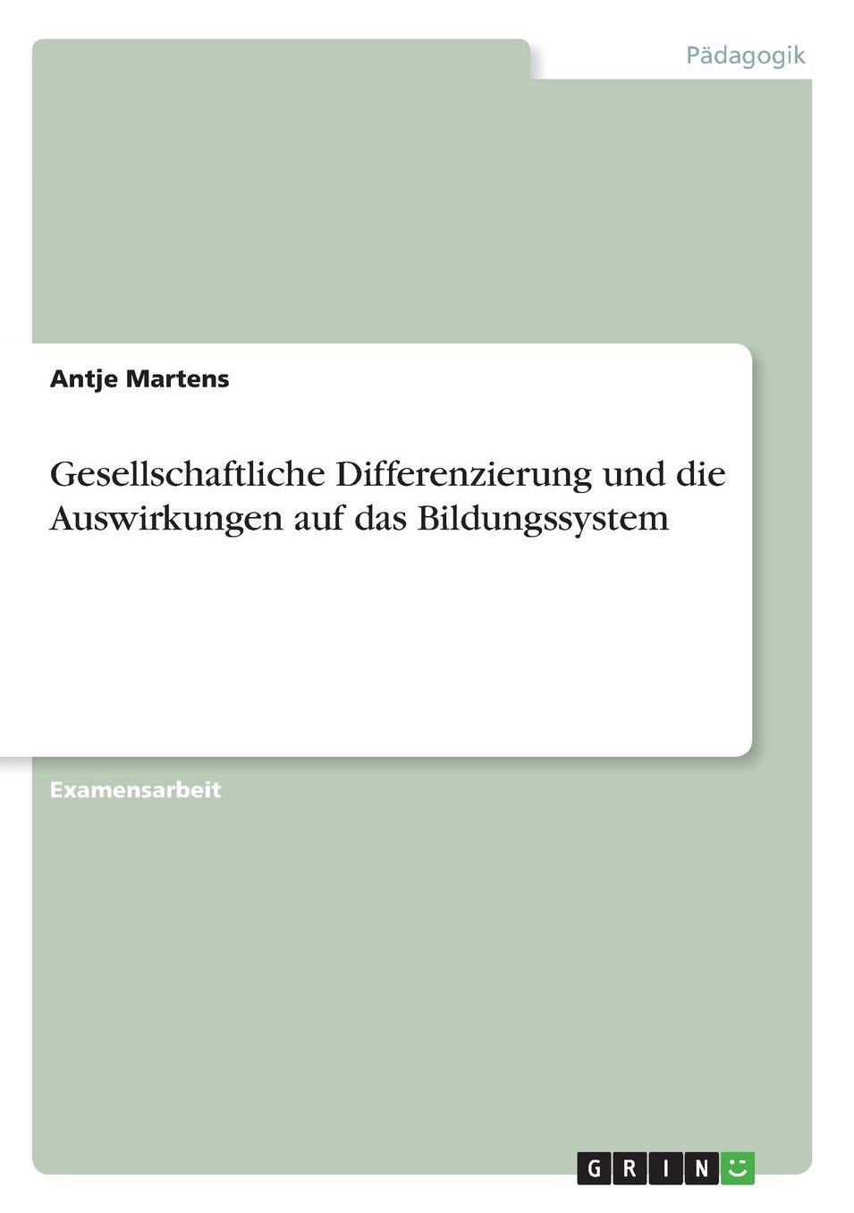 Gesellschaftliche Differenzierung und die Auswirkungen auf das Bildungssystem