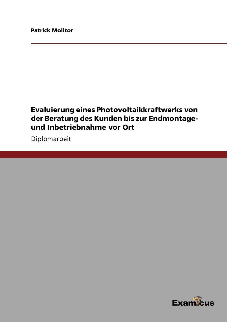 Evaluierung eines Photovoltaikkraftwerks von der Beratung des Kunden bis zur Endmontage- und Inbetriebnahme vor Ort