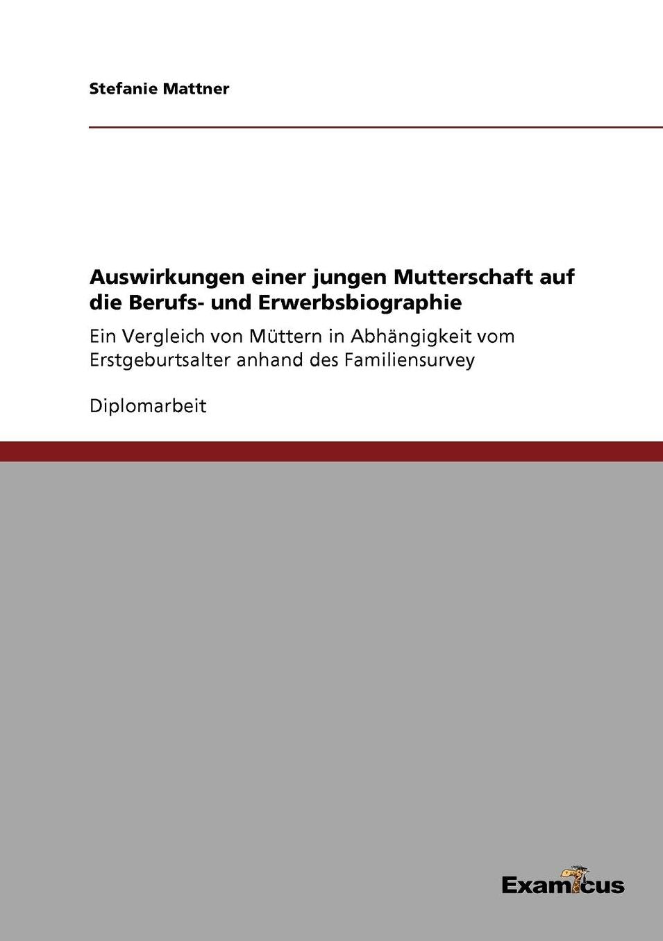 Auswirkungen einer jungen Mutterschaft auf die Berufs- und Erwerbsbiographie