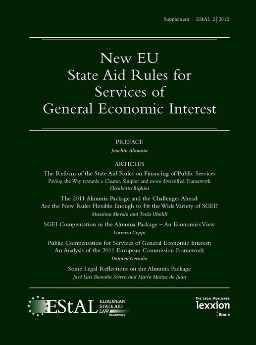 New EU State Aid Rules for Services of General Economic Interest