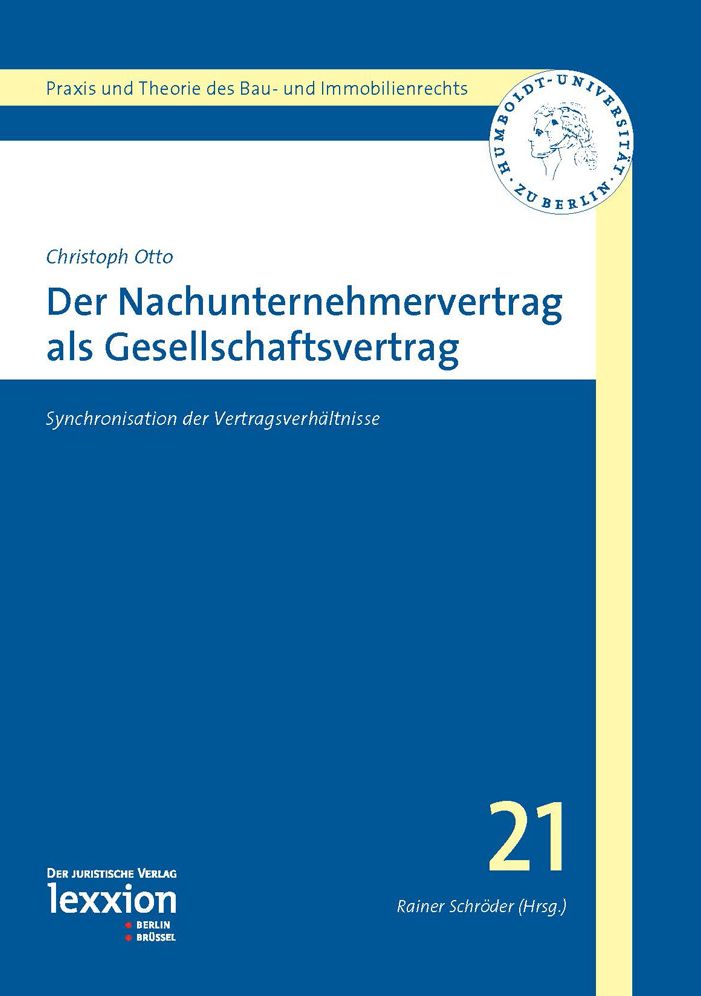Der Nachunternehmervertrag als Gesellschaftsvertrag: Synchronisation der Vertragsverhaltnisse