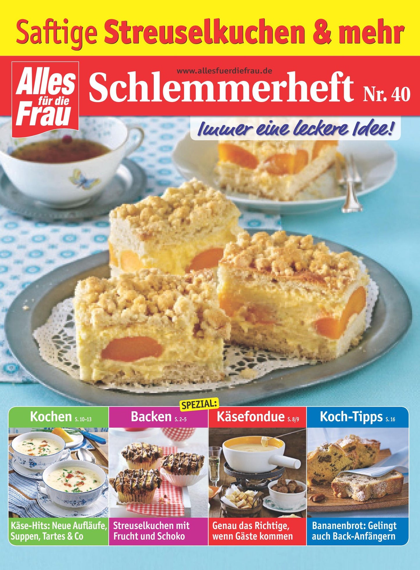 Schlemmerheft Nr. 40: Saftige Streuselkuchen und mehr