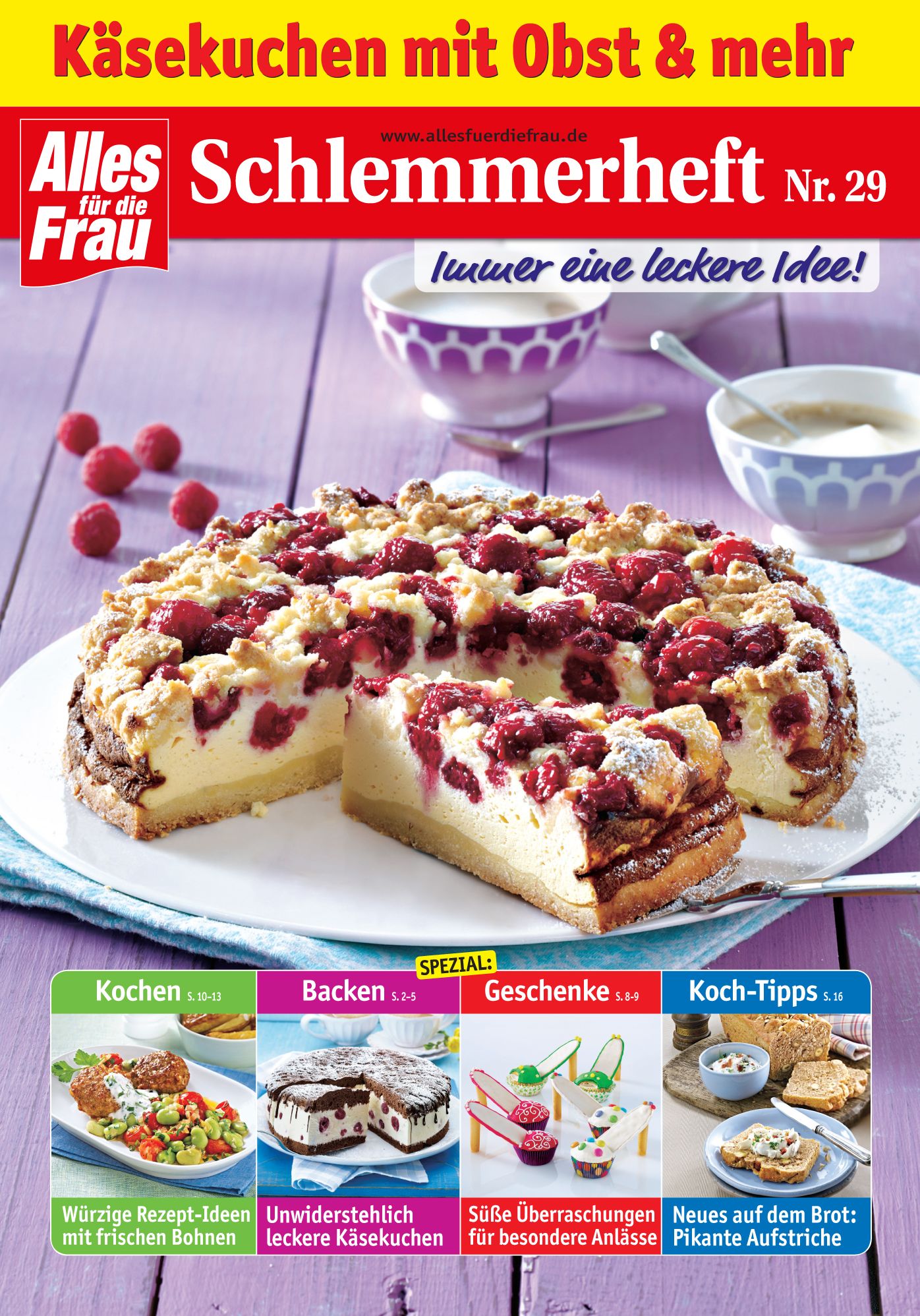 Schlemmerheft Nr. 29: Käsekuchen mit Obst und mehr