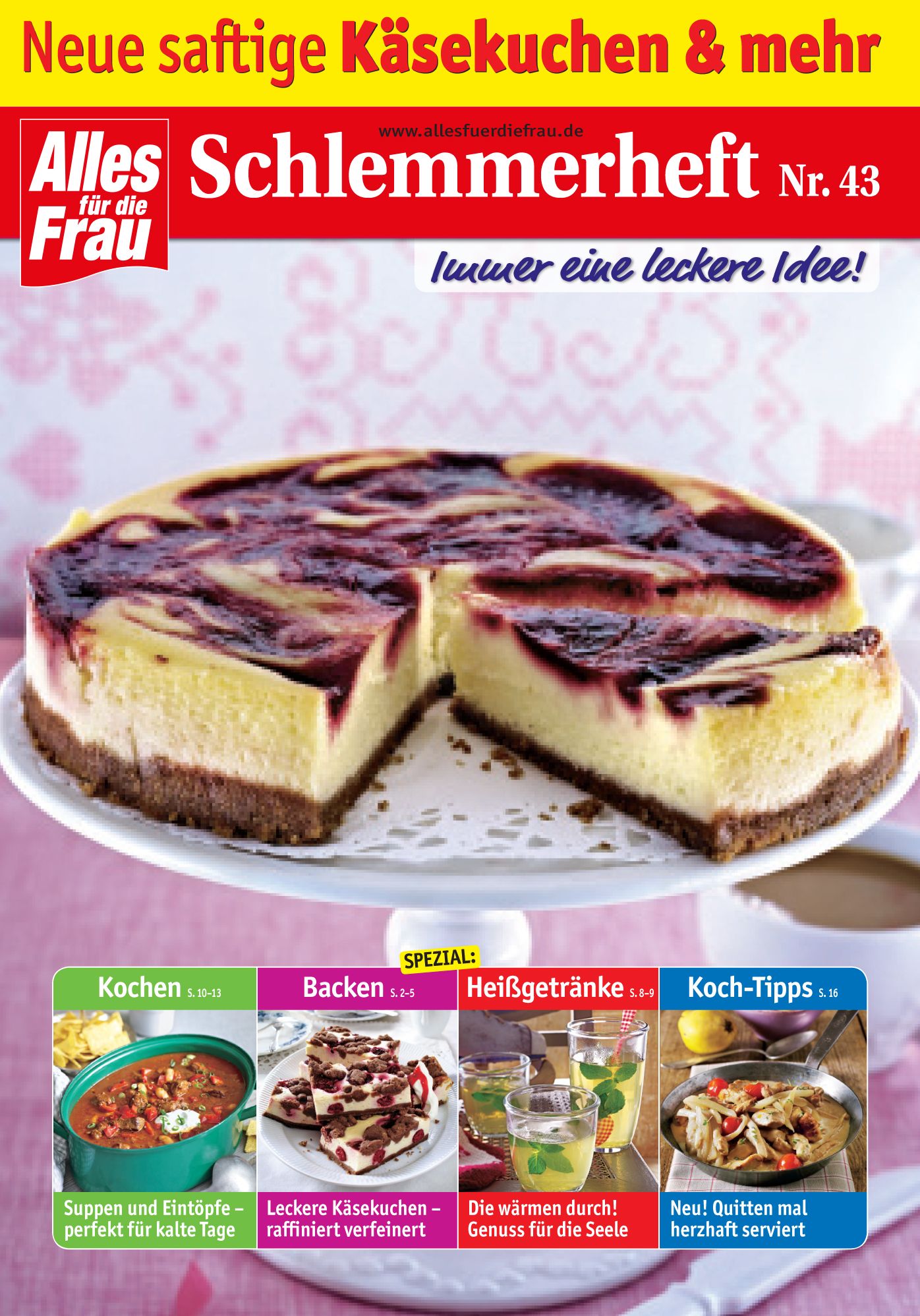 Schlemmerheft Nr. 43: Neue saftige Käsekuchen und mehr