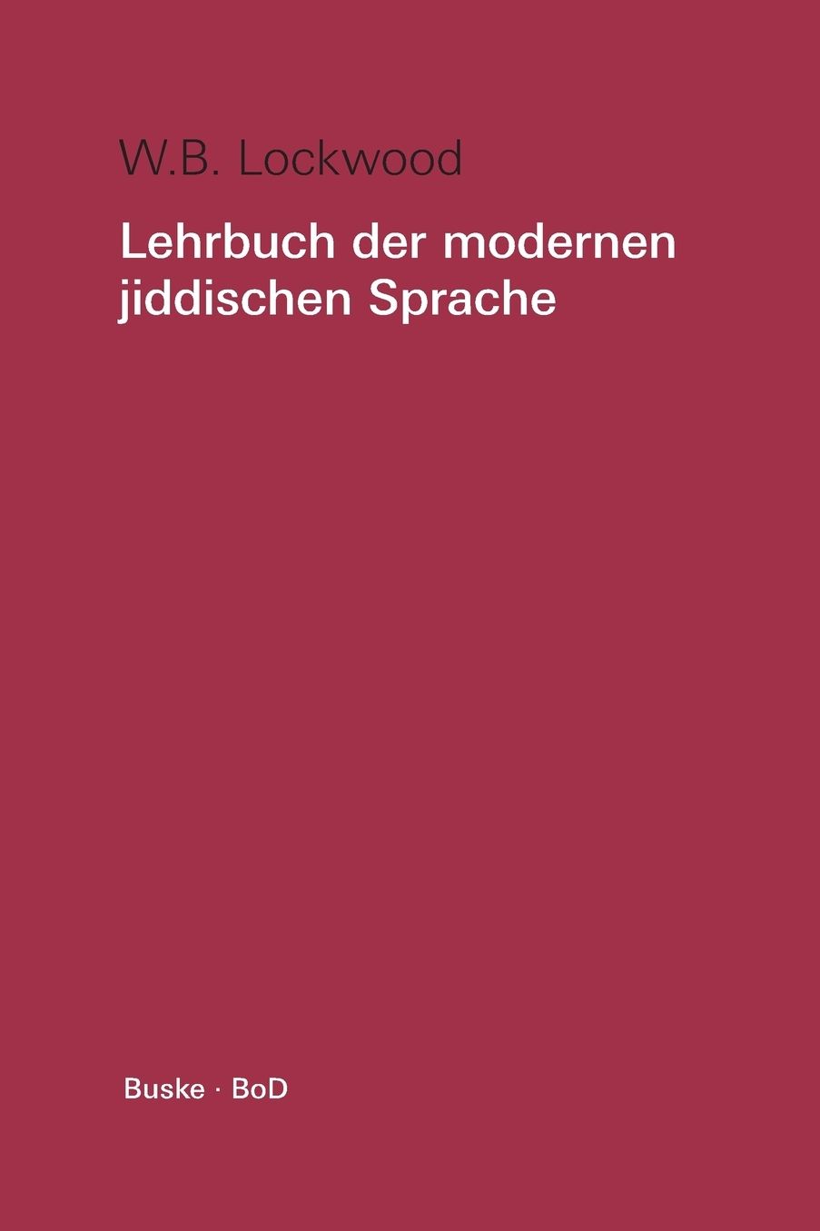 Lehrbuch der modernen jiddischen Sprache