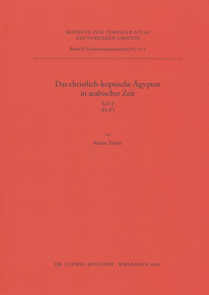 Das Christlich-Koptische Agypten in Arabischer Zeit (Teil 2: D-F): Eine Sammlung Christlicher Satten in Agypten in Arabischer Zeit, Unter