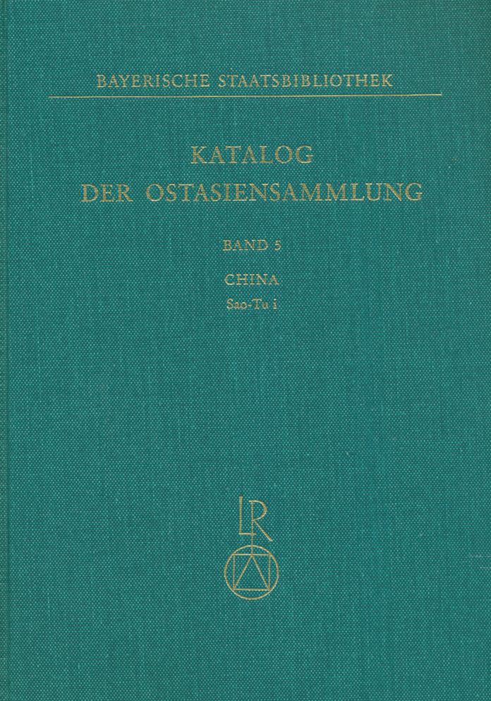 Katalog der Ostasiensammlung, Bd. 5: China, Sao-tu i