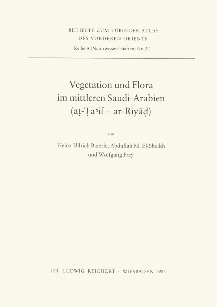 Vegetation und Flora im mittleren Saudi-Arabien (at-Ta'if bis ar-Riyad)
