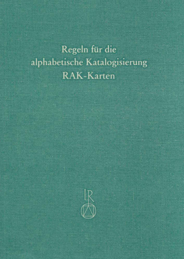 Sonderregeln fur kartographische Materialien (RAK-Karten)