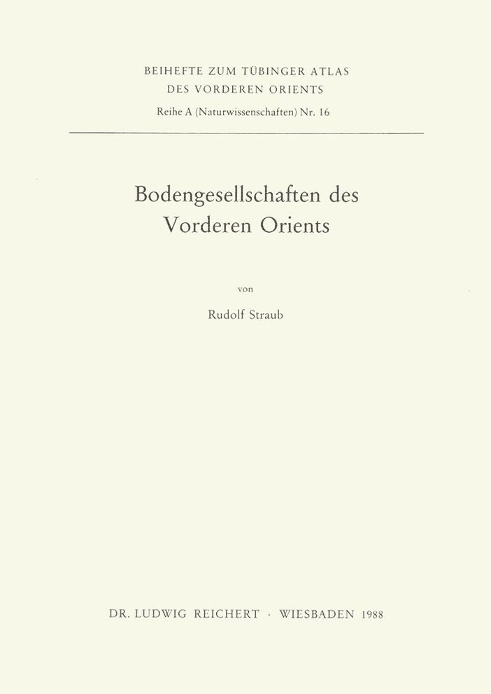 Bodengesellschaften des Vorderen Orients