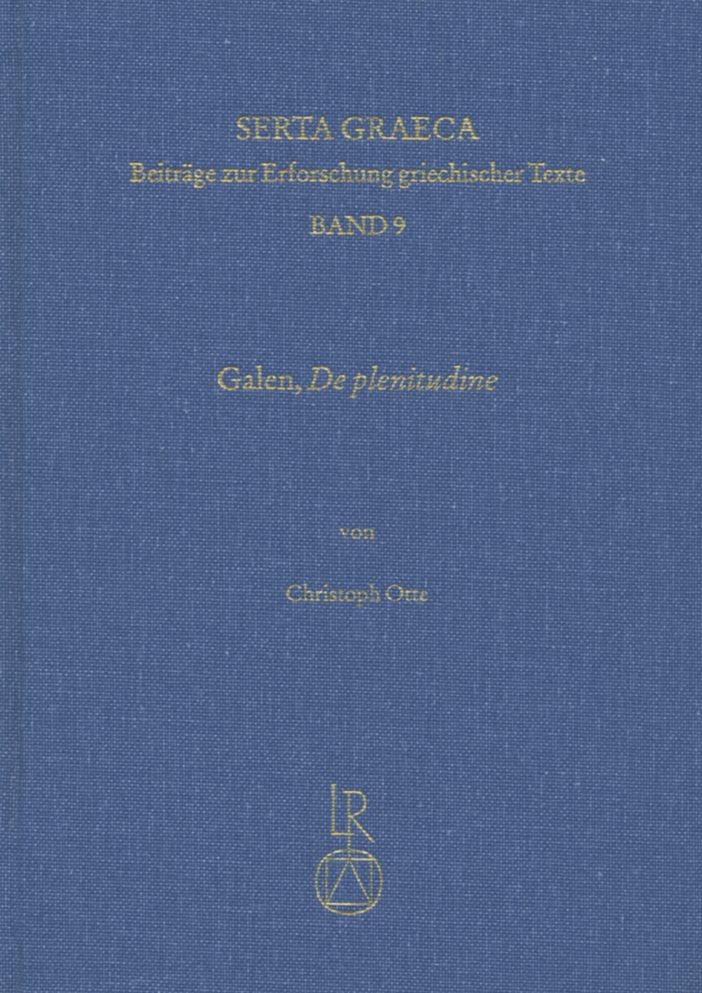 Galen. De plenitudine: Kritische Edition, Ubersetzung und Erlauterungen