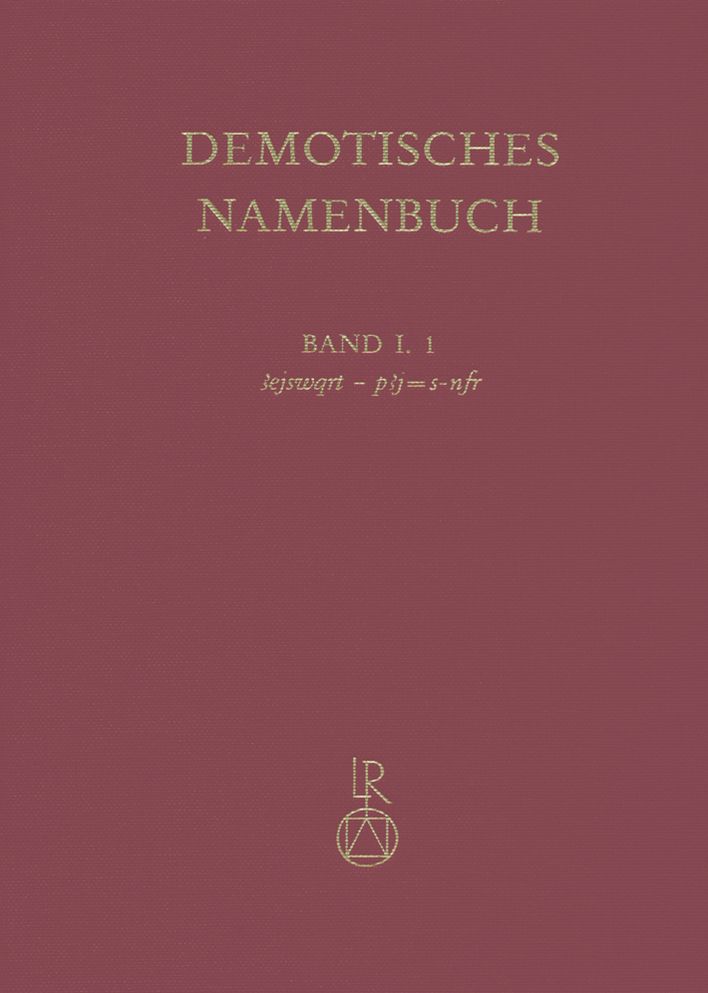 Demotisches Namenbuch Gesamtband