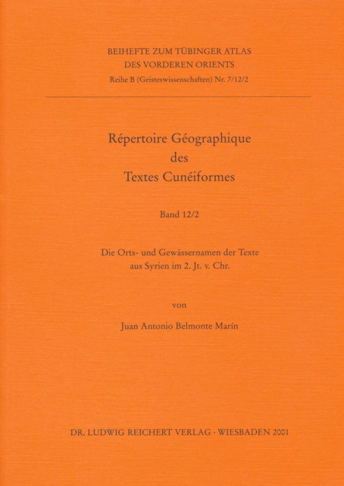 Repertoire Geographiques des Textes Cuneiformes: Die Orts- und Gewassernamen der Texte aus Syrien im 2. Jahrtausend v. Chr.