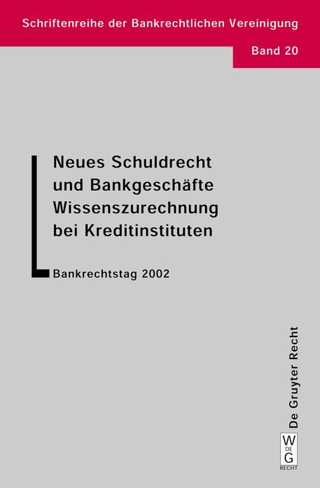 Neues Schuldrecht und Bankgeschafte
