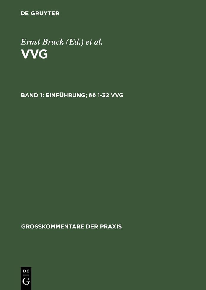 Einfuhrung; 1-32 VVG