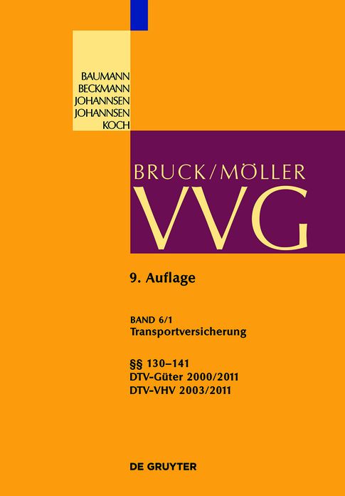 130-141 (Transportversicherung): Teilband 1: 130-141; DTV-Guter 2000/2011