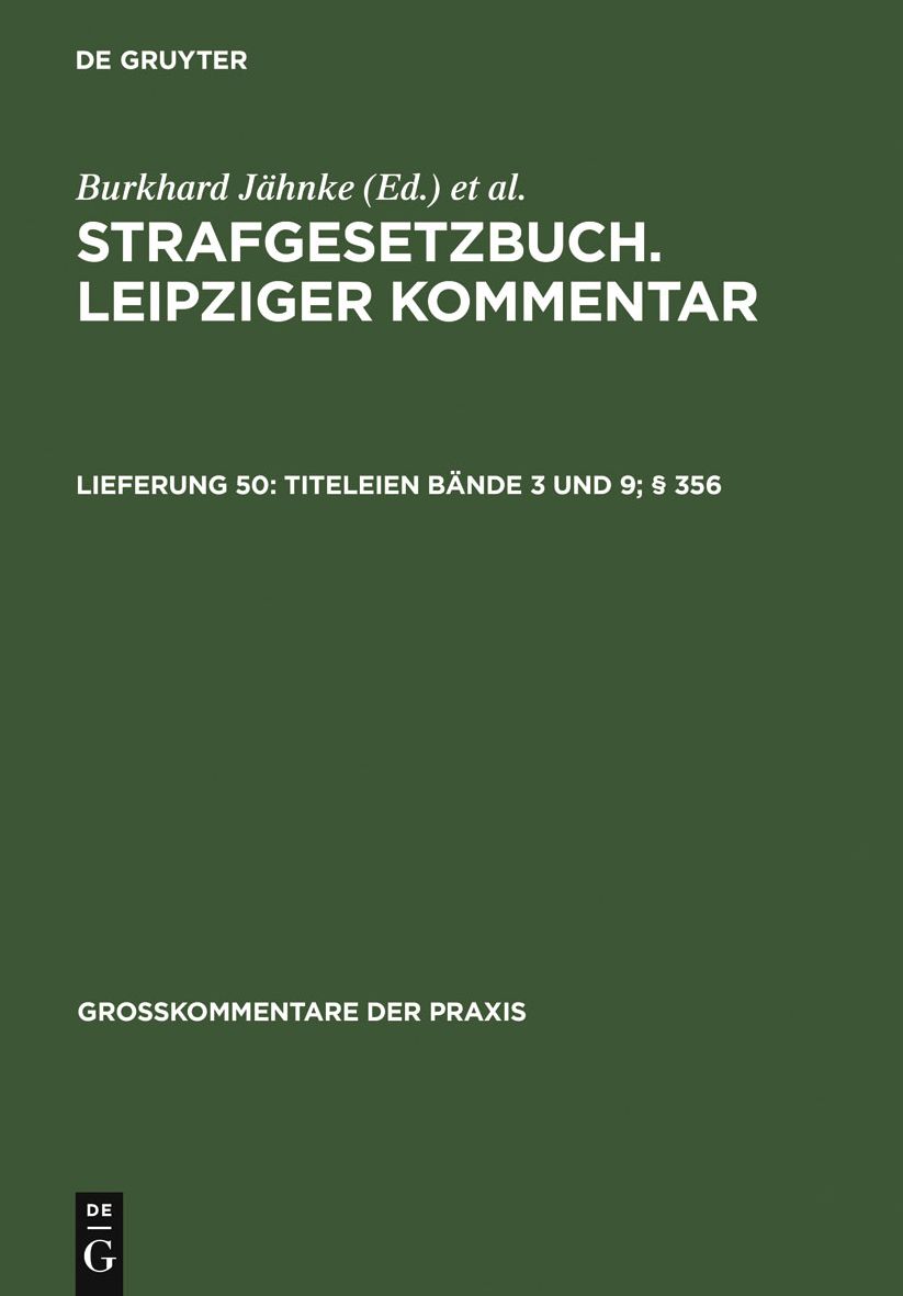 Titeleien Bande 3 und 9; 356
