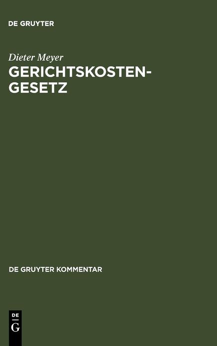 Gerichtskostengesetz: Kommentar