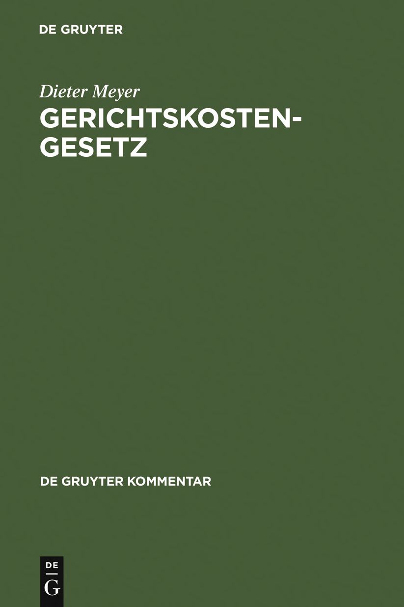 Gerichtskostengesetz: Kommentar