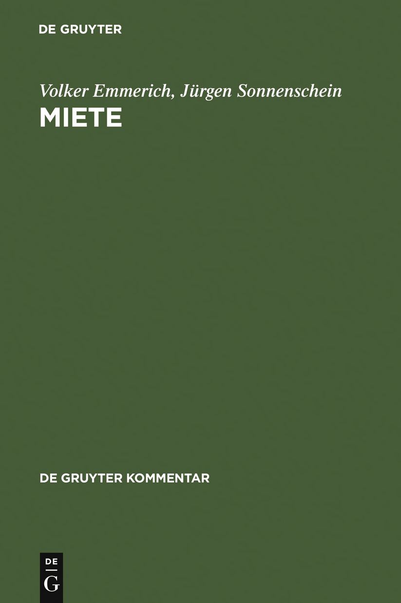 Miete: Handkommentar. 535 bis 580a des Burgerlichen Gesetzbuches. Allgemeines Gleichbehandlungsgesetz