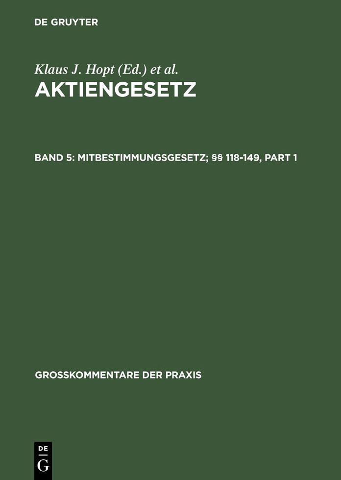 Mitbestimmungsgesetz - §§ 118-149