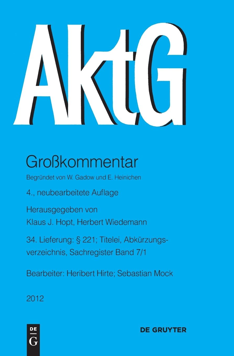 221; Titelei, Abkurzungsverzeichnis, Sachregister Band 7/1