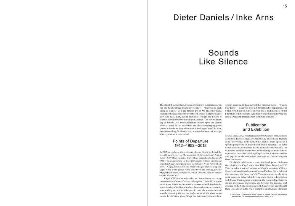 John Cage: 4'33''- Sounds Like Silence: Silence Today