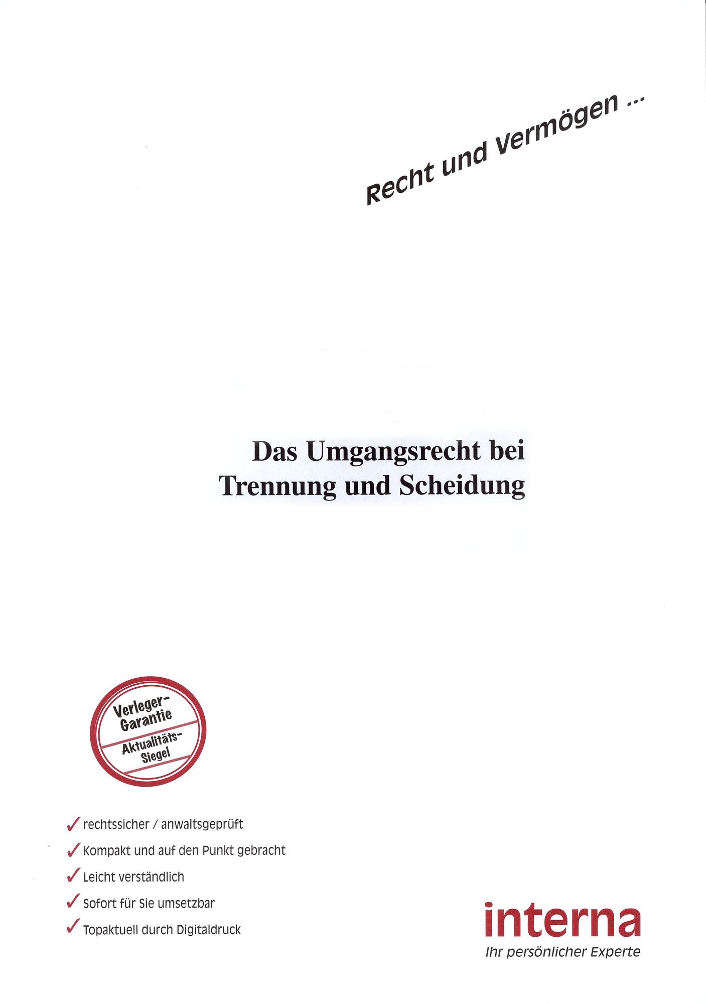 Das Umgangsrecht bei Trennung und Scheidung