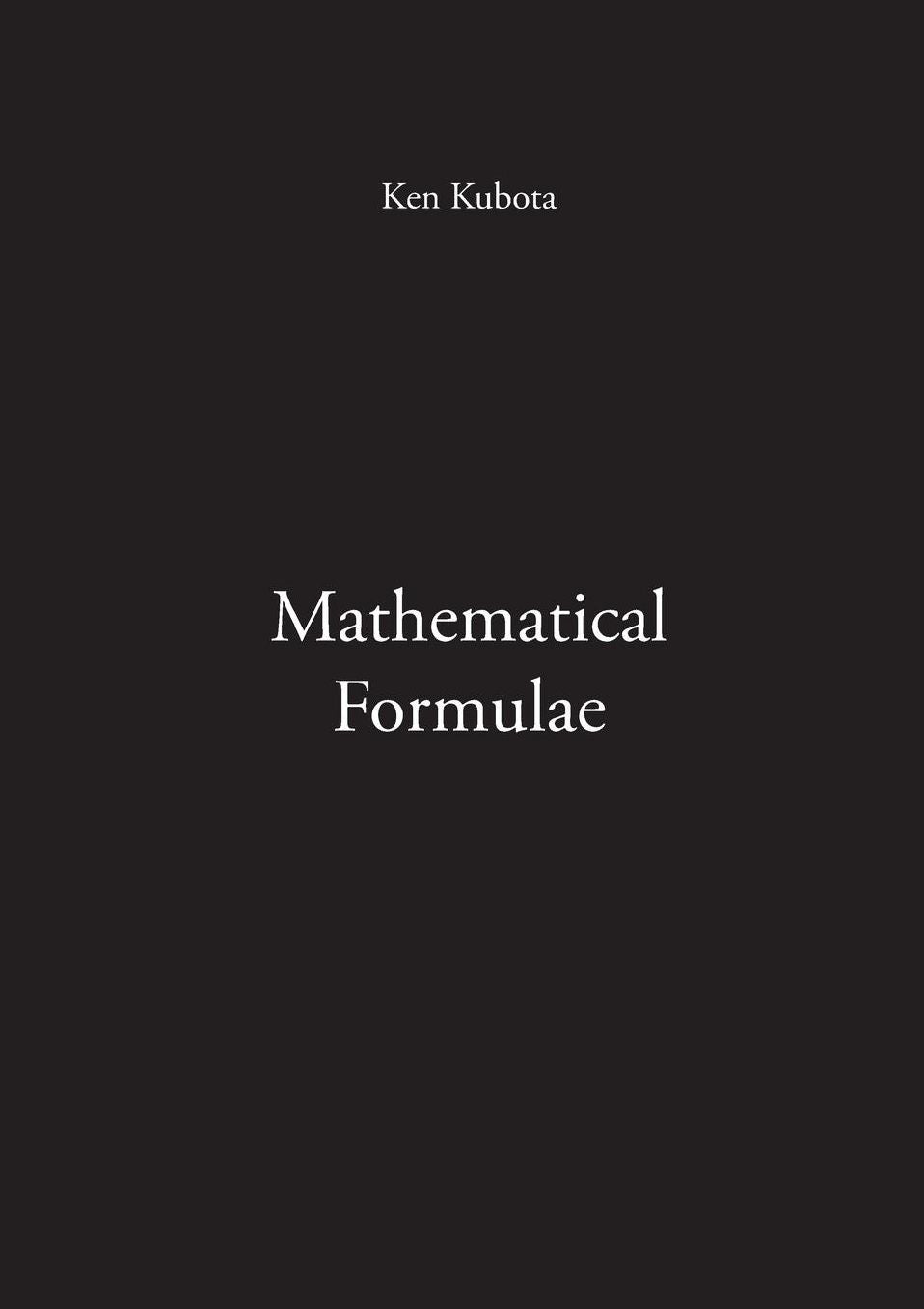 Mathematical Formulae