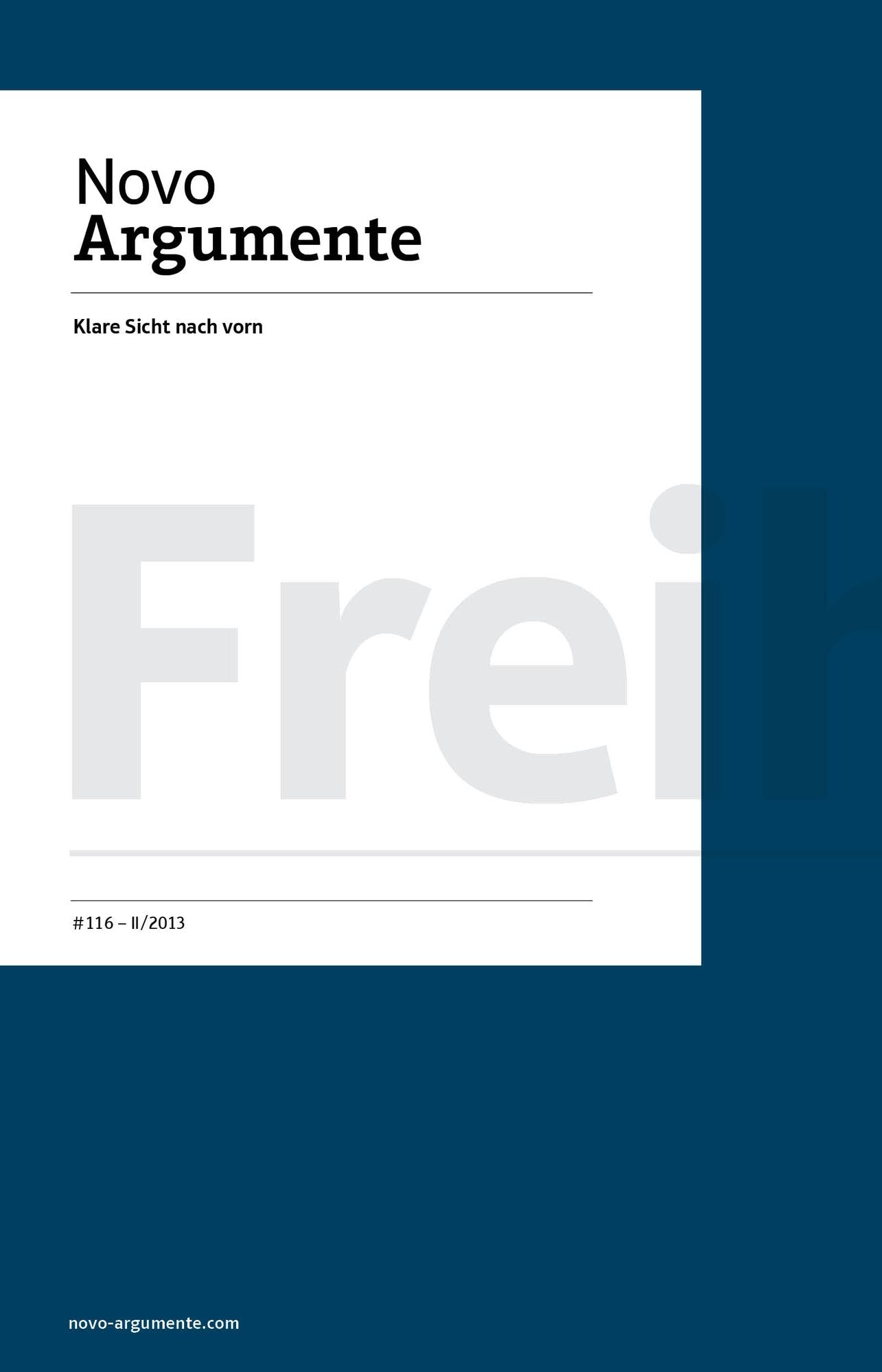 NovoArgumente: #116 - 2/2013