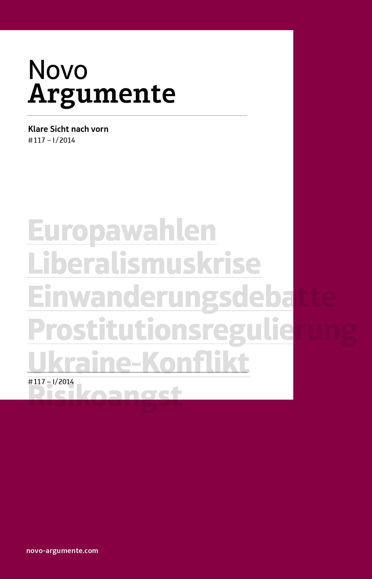 NovoArgumente: #117 - 1/2014