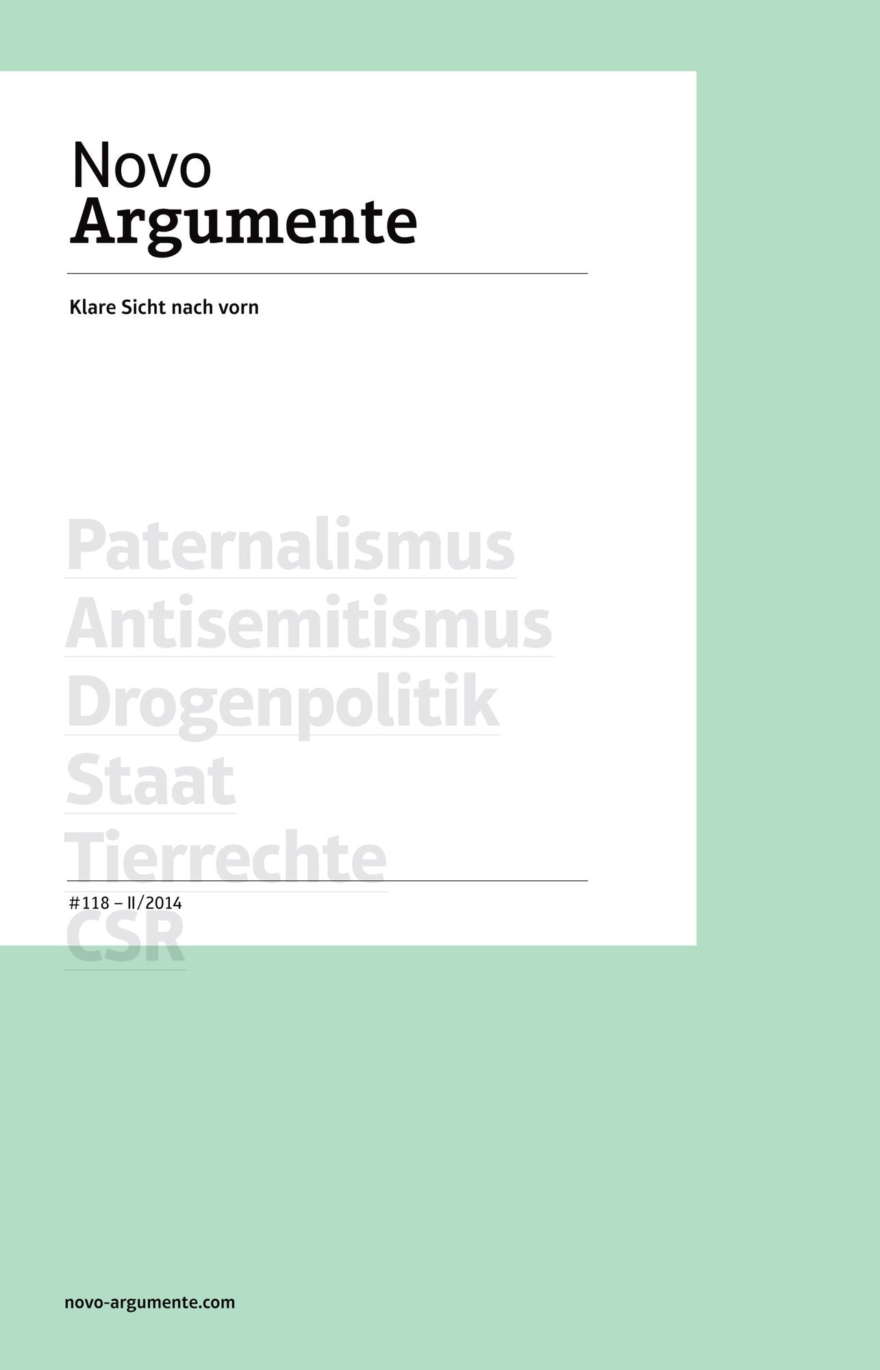 NovoArgumente: #118 - 2/2014