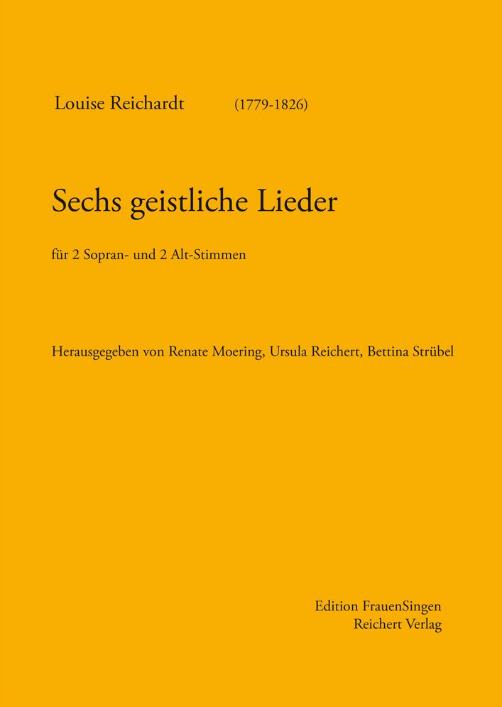 Sechs geistliche Lieder: fur 2 Sopran- und 2 Alt-Stimmen