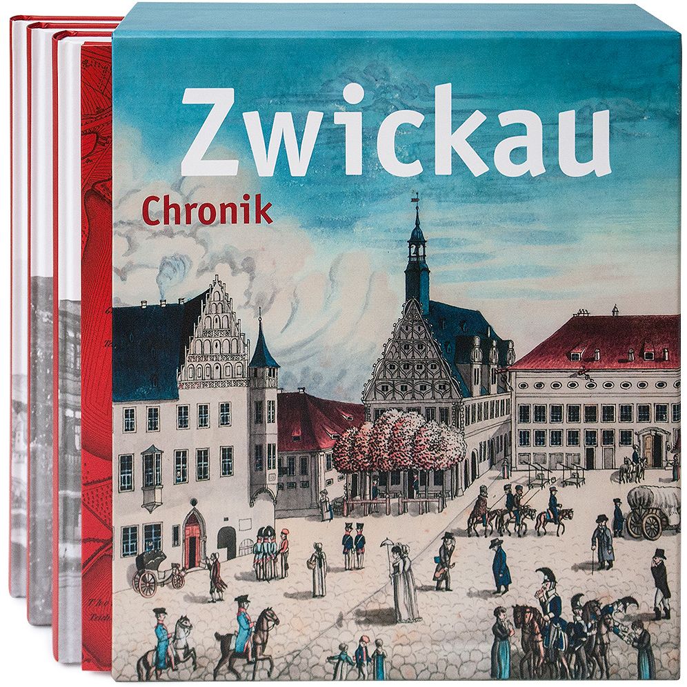 Chronik Zwickau: 3 Bande im Schuber inkl. Kartenmappe