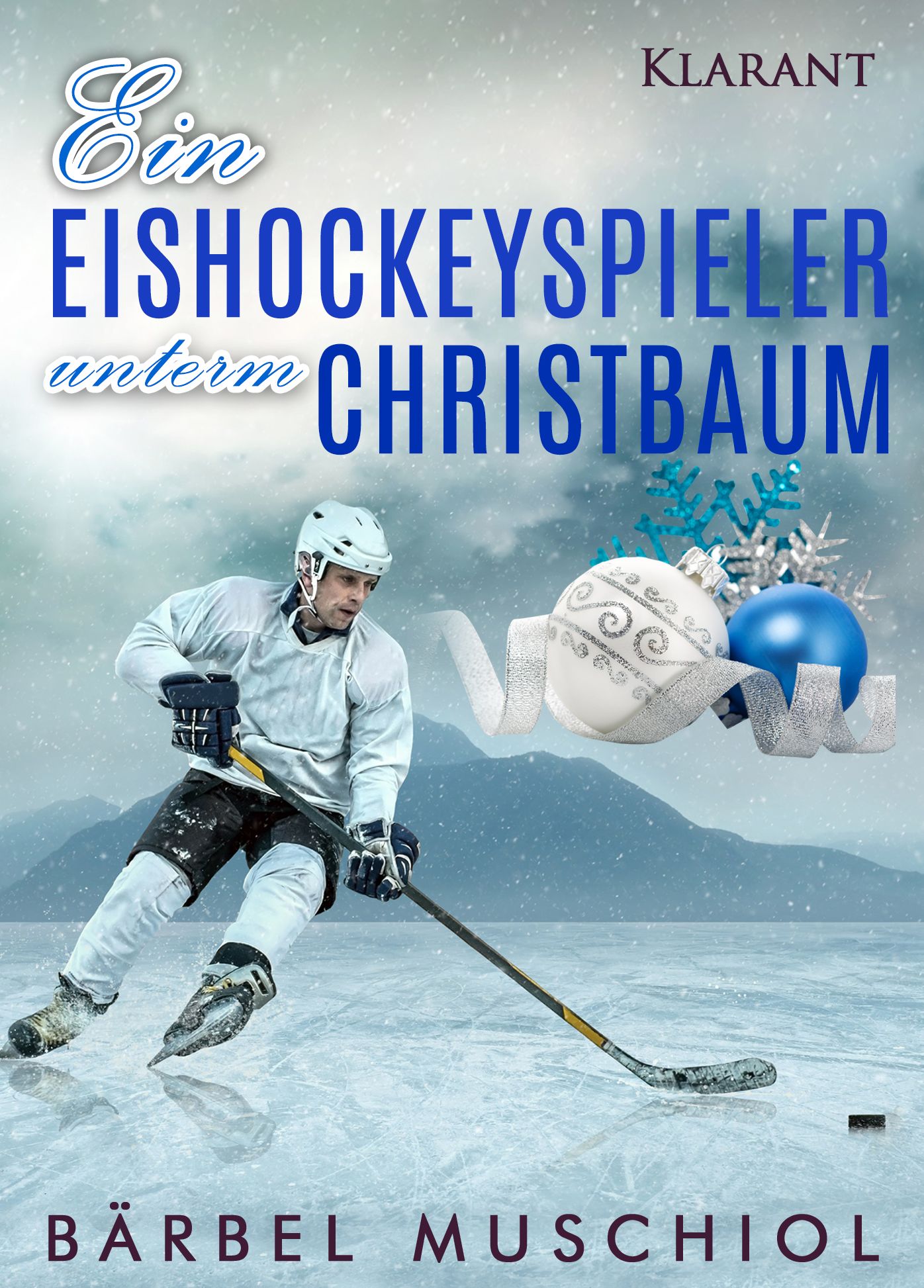 Ein Eishockeyspieler unterm Christbaum